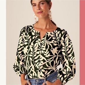 Tucker The Jane Top Forest Figi Floral in Light Weight Cotton